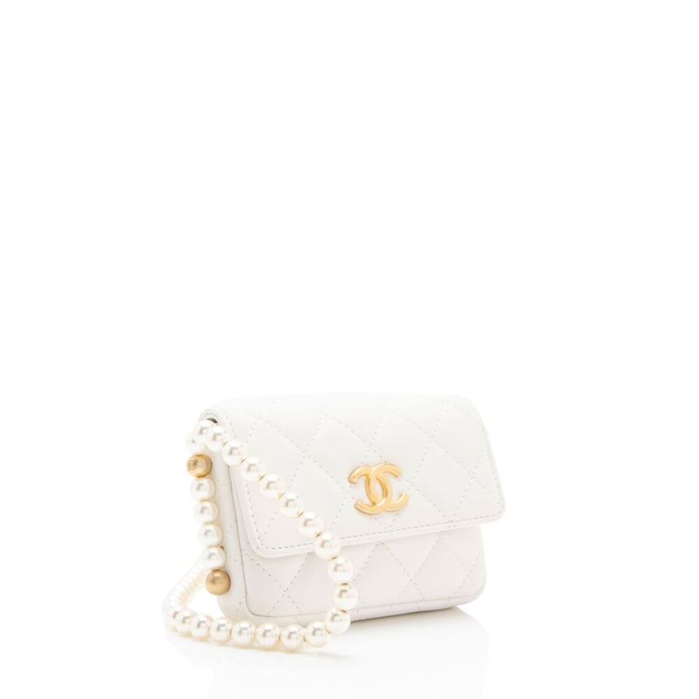 Chanel Lambskin About Pearls Chain Mini Bag - Picture 2 of 12